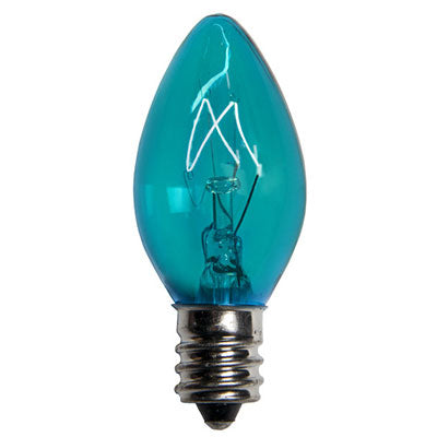 Teal C-7 Blinkies Outdoor Bulbs (25 pack)
