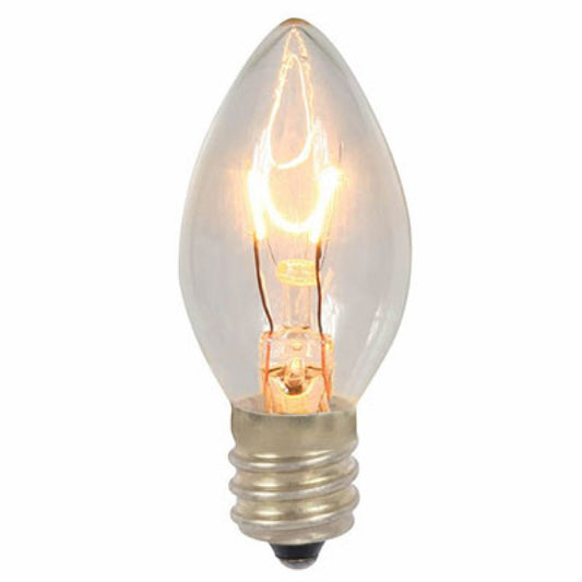 Clear Transparent C-7 Blinkies Outdoor Bulbs (7 pack)