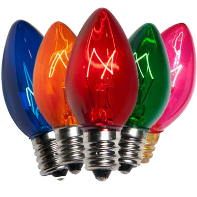 Multi Colored C-7 Blinkies Outdoor Bulbs (25 pack)