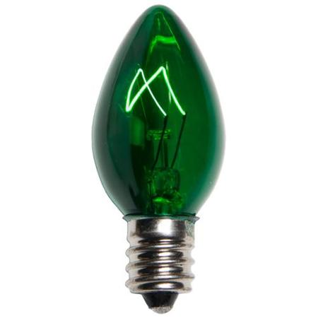 Green C-7 Blinkies Outdoor Bulbs (25 pack)